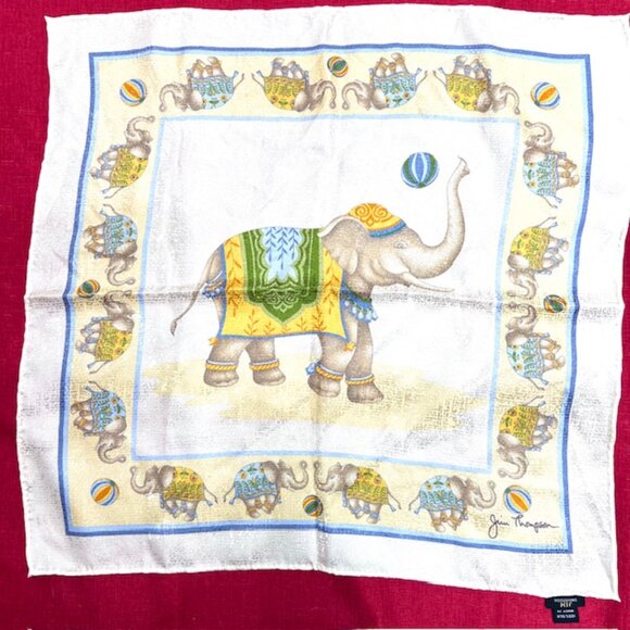 BUNDLE 4: YSL-JIM THOMPSON-CALVIN K-KAWAURA Scarf/Handker Cotton/Silk 23" 19"(89 - Picture 14 of 16